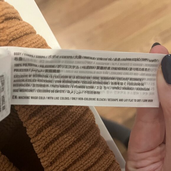 Abercrombie & Fitch Checkerboard Stitch Notch-Neck Sweater Polo Size S - Picture 5 of 5